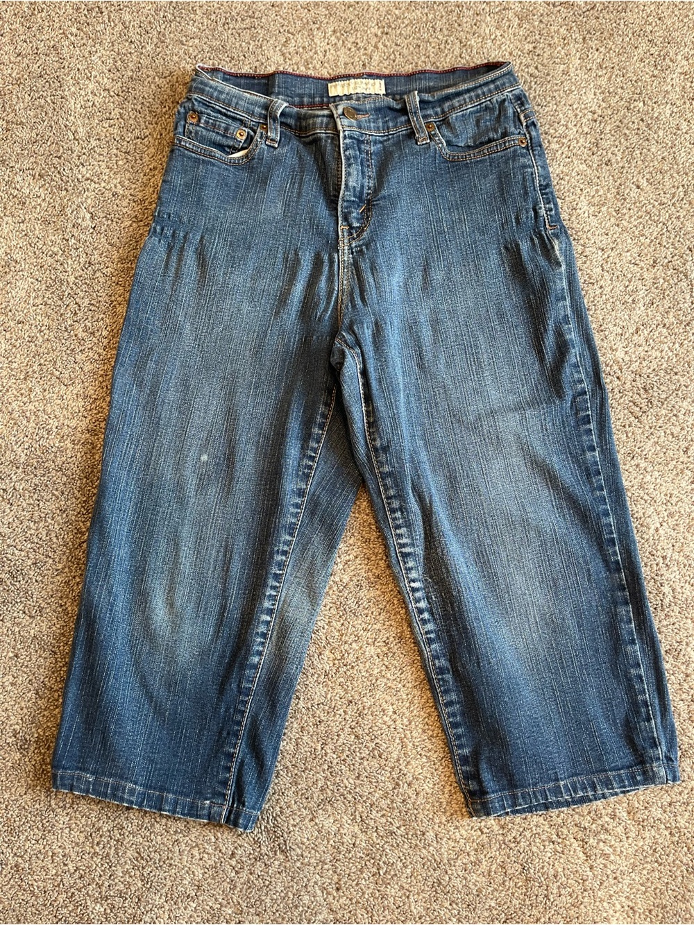 Levi’s 512 Perfectly Slimming Denim Capri Jeans Women’s Size 4 Blue Mid Wash